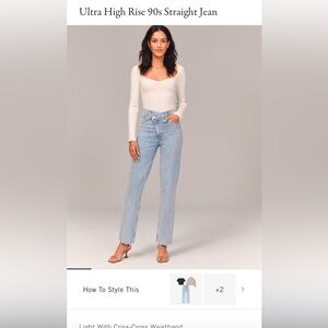 Abercrombie Ultra High Rise 90s Straight Jeans